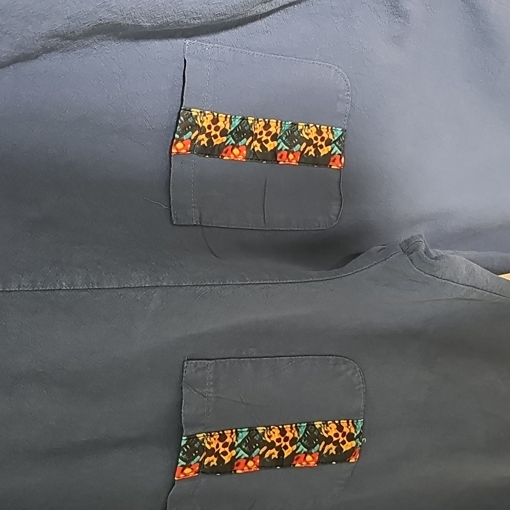 Blue Overalls With Daisy Patch. Pockets. Adjustab… - image 3